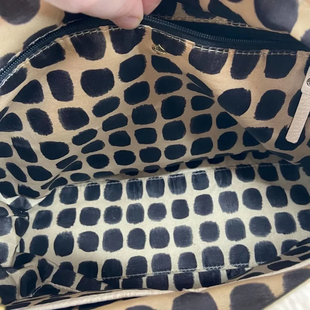 Kate Spade Cream Pebble Leather Boho Shoulder Bag Purse